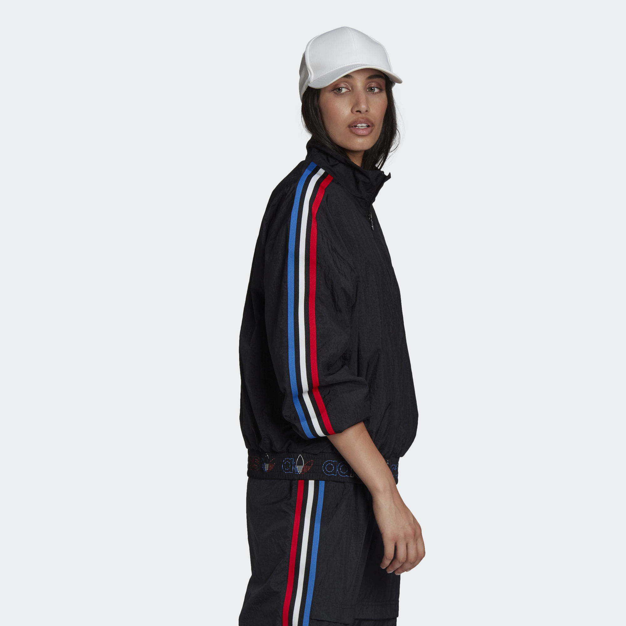 adidas men's tricolor windbreaker