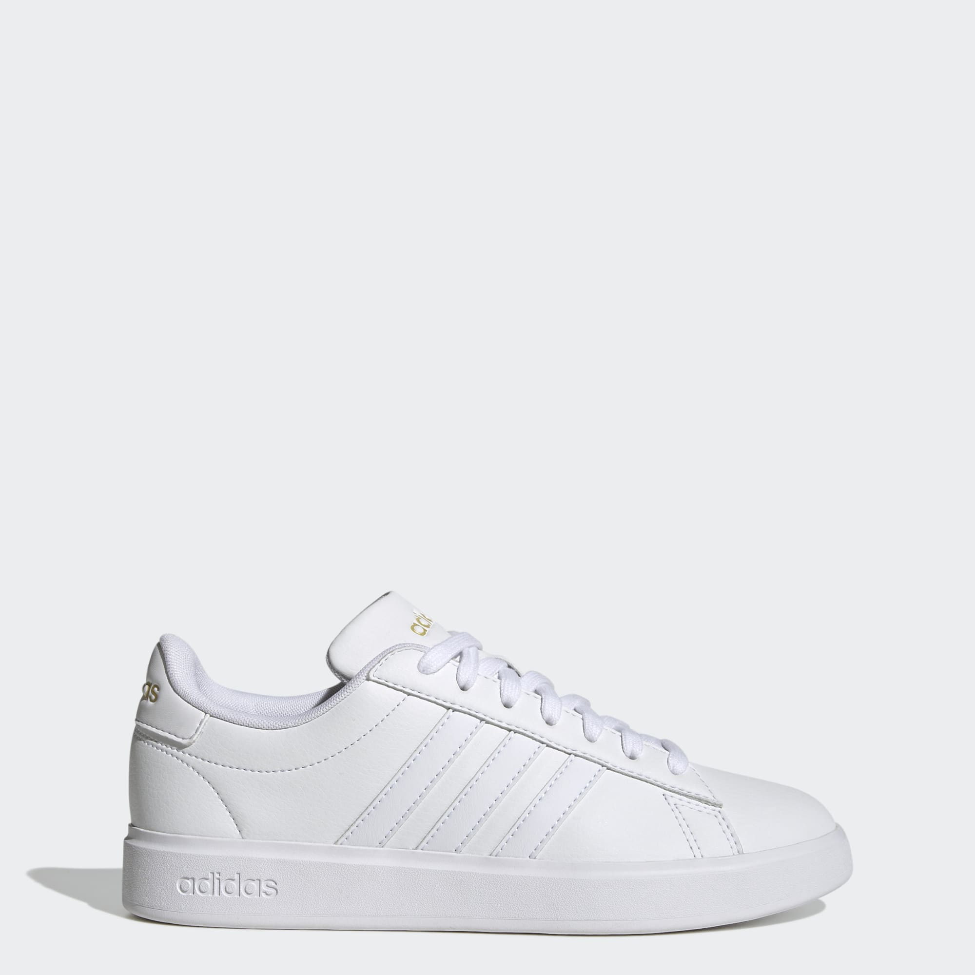 Adidas cloudfoam white tennis shoes discount