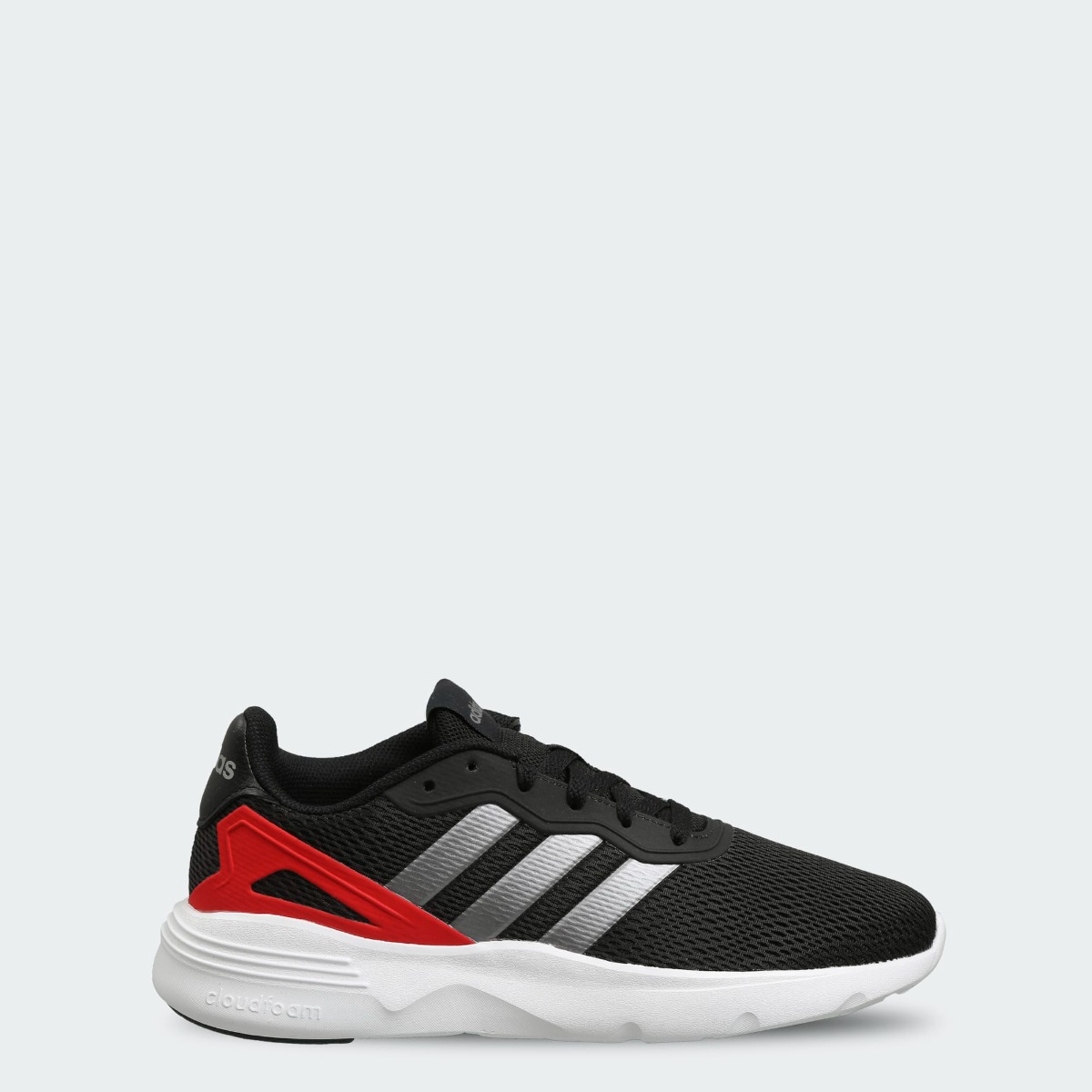 Adidas cloudfoam hitam top