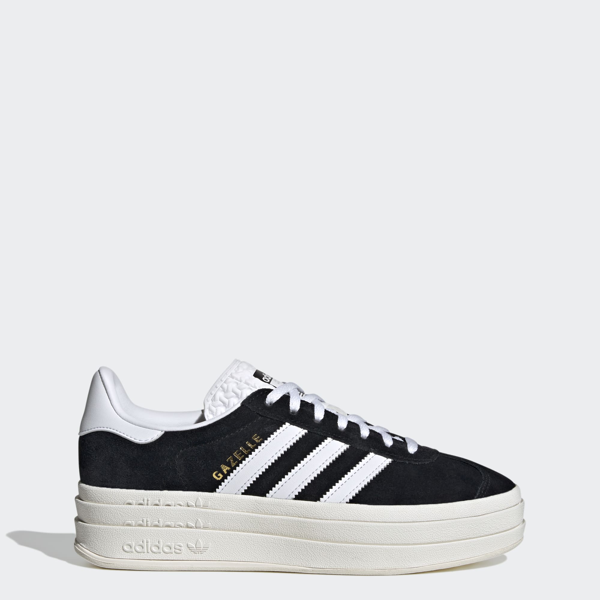 Adidas gazelle womens white with black stripes clearance