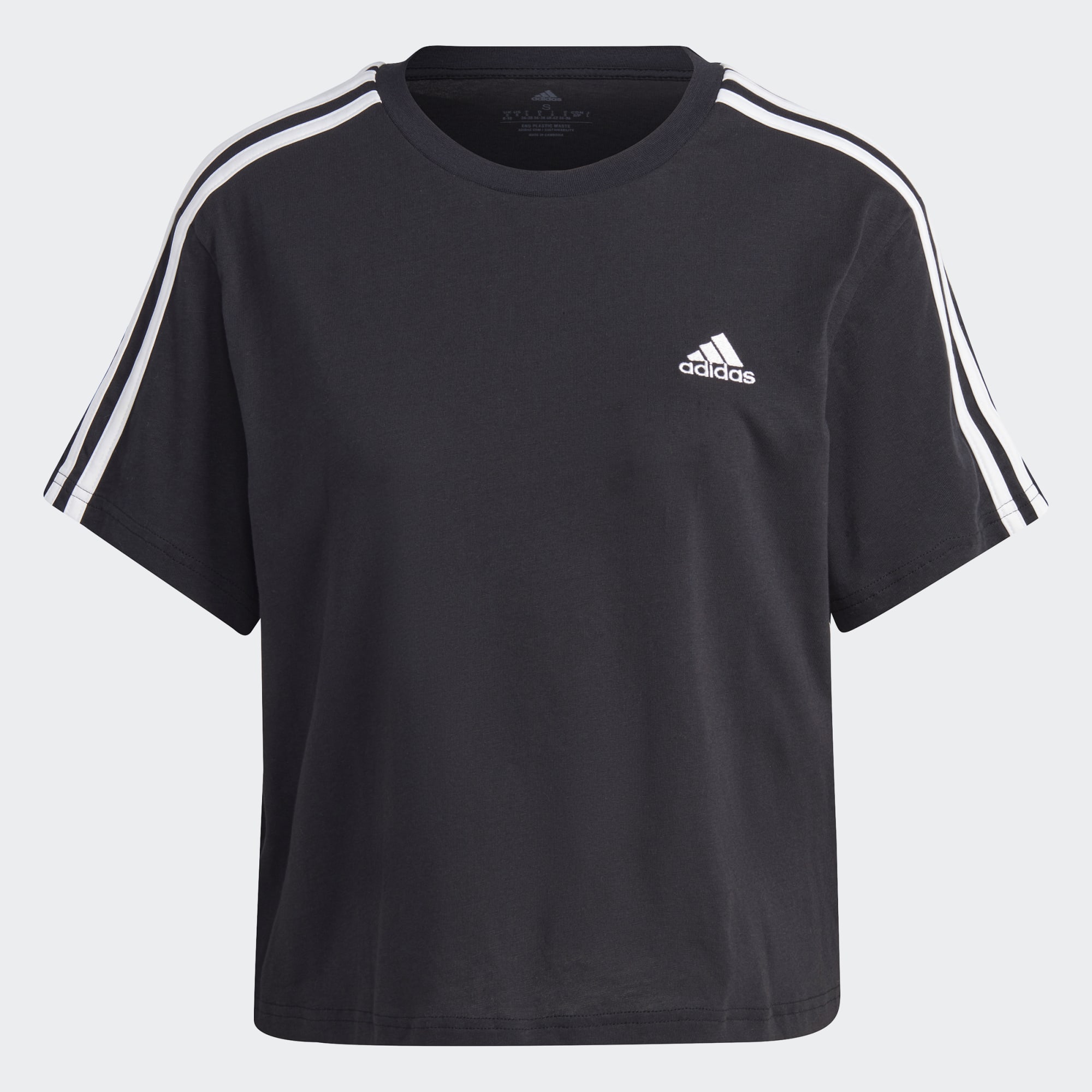 Essentials 3-Stripes Single Jersey Crop Top