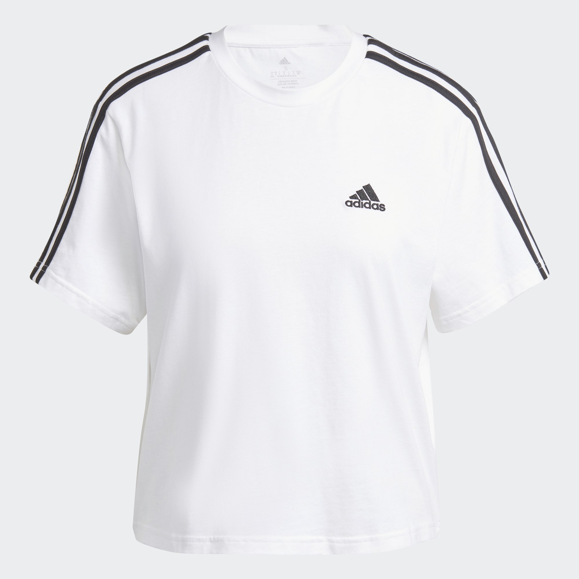 Essentials 3 Stripes Single Jersey Crop Top