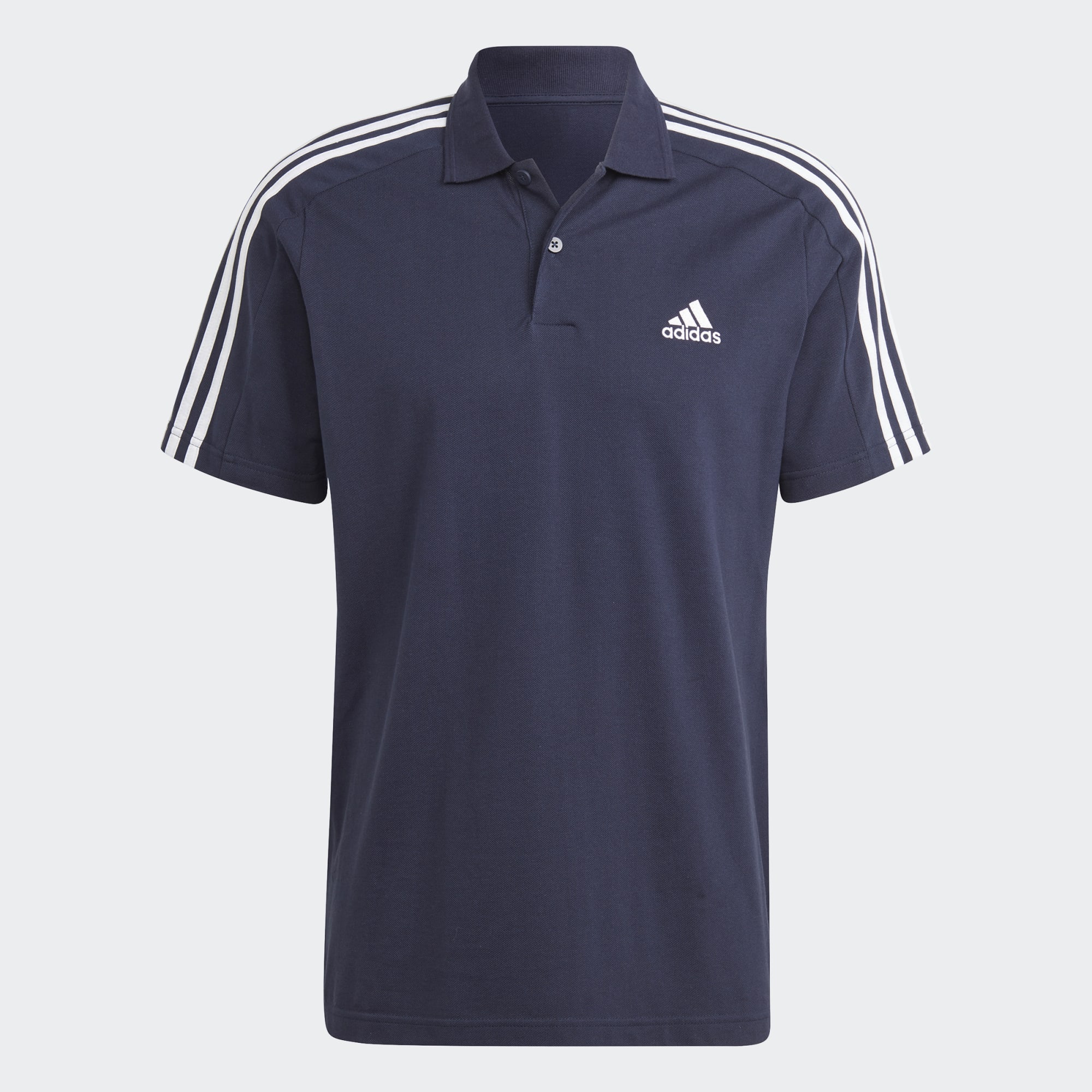 Essentials Pique Embroidered Small Logo 3 Stripes Polo Shirt